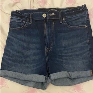 Express midi high rise shorts